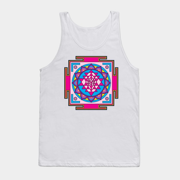 Sri Yantra Mandala Tank Top by GalacticMantra